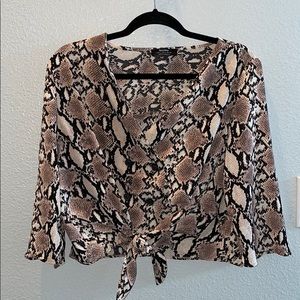 Bershka Snake Skin Blouse